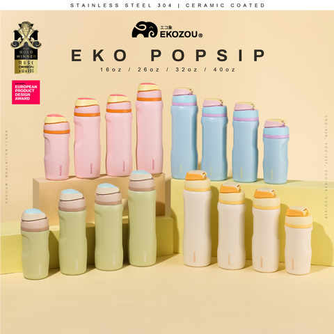 EKO POPSIP 480ML/ 770ML/ 1000ML/ 1200ML CERAMIC COATED